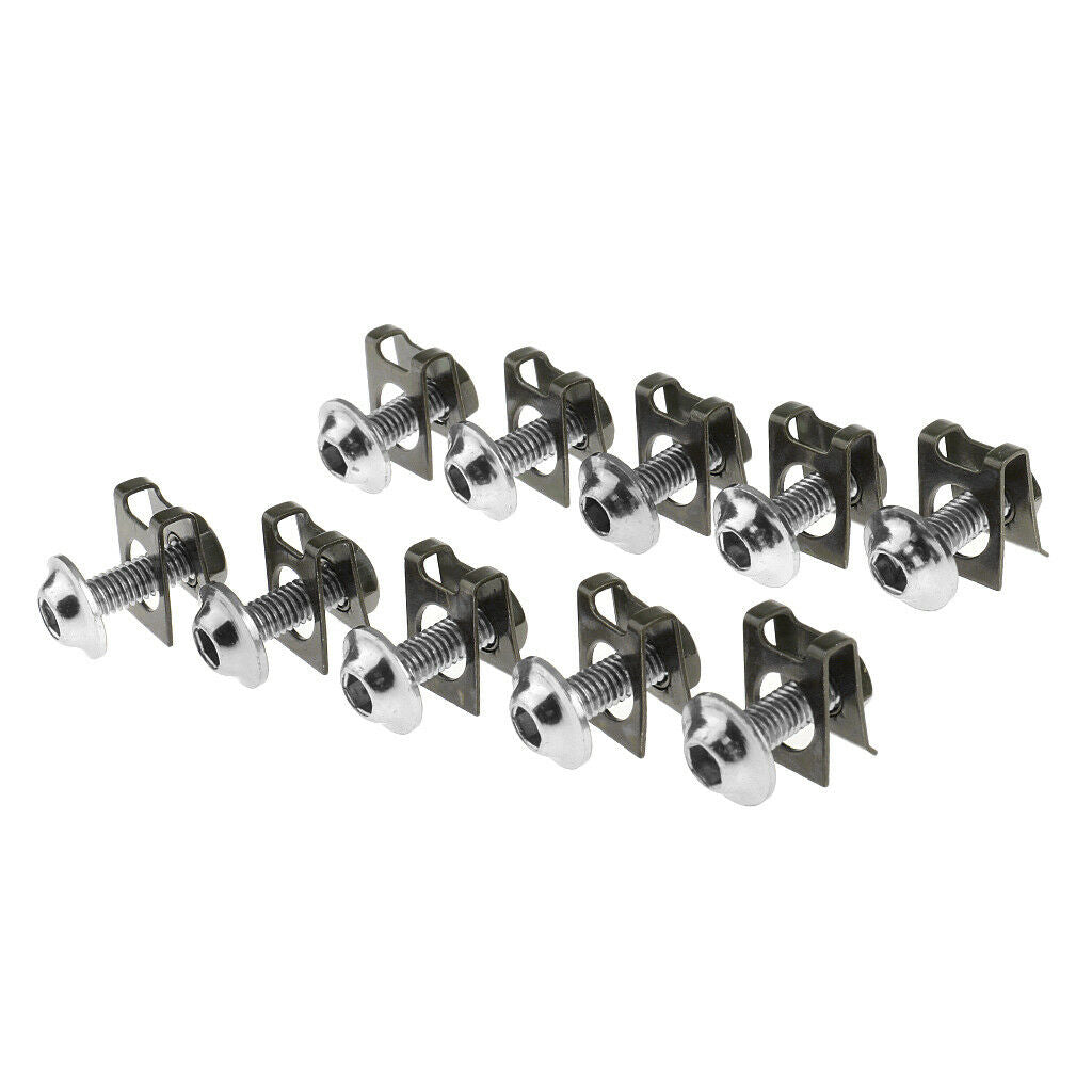 20x M6 6mm Fairing Bolts Spire Speed Fastener Screw Nuts 2 Colors