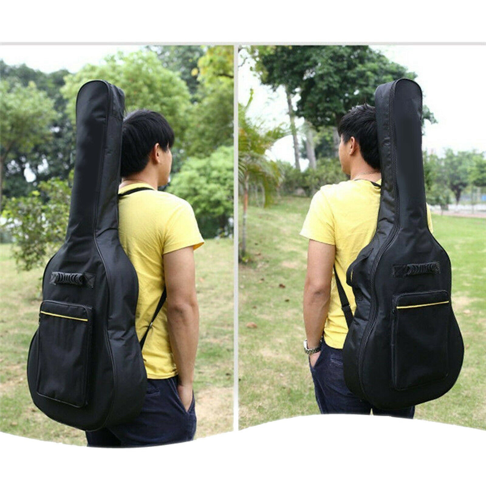 Acoustic /Electric Guitar Bag Padded Electric Guitar Gig Bag Case Padding Dual