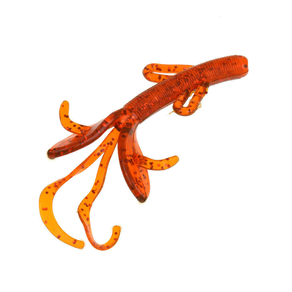 5X Soft Fishing Bait Lifelike Fishing Lure Soft Worm Simulation Bait Lure red