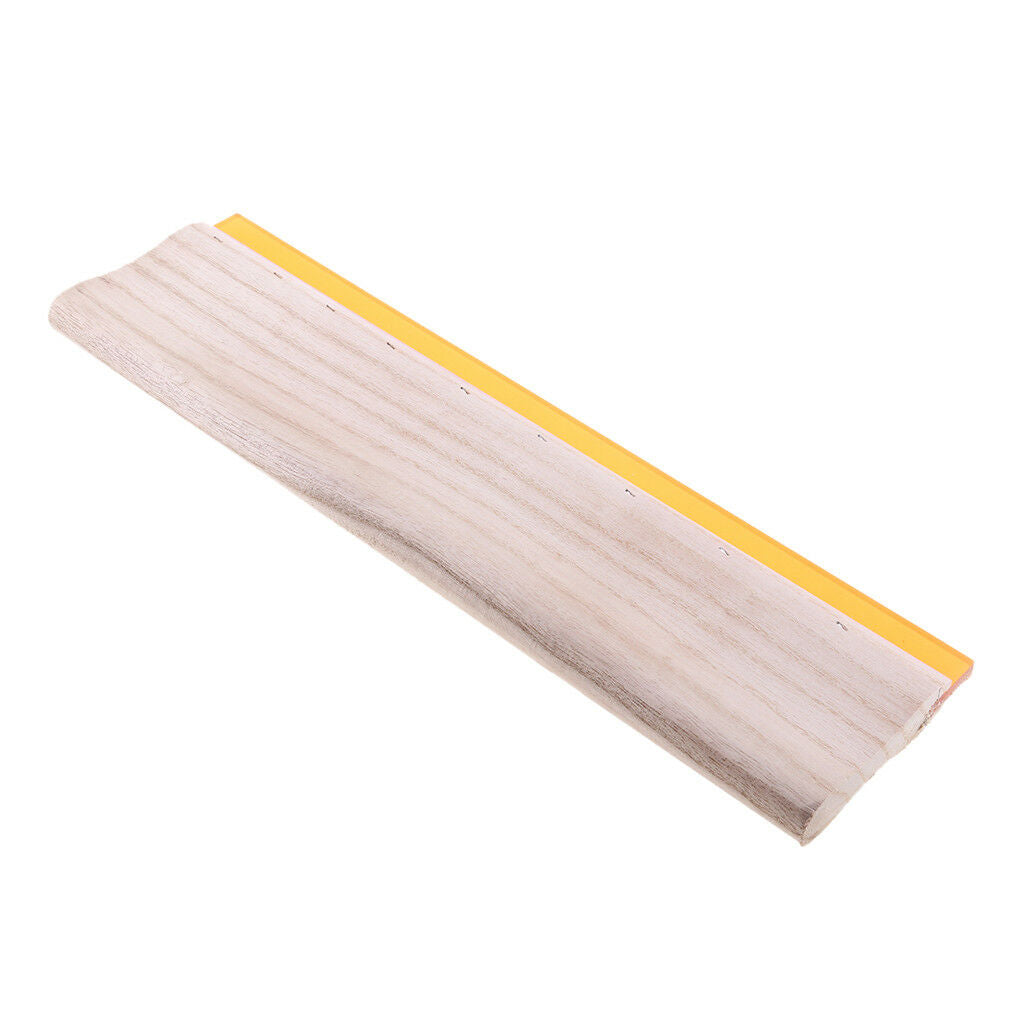 Silk 75 Hardness Screen Printing Squeegee Blade Wood Handle Scraper 38cm