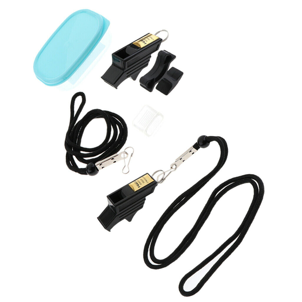 2-Pack Safety Mental Referee Whistle with Lanyard Fit for Teachers,
