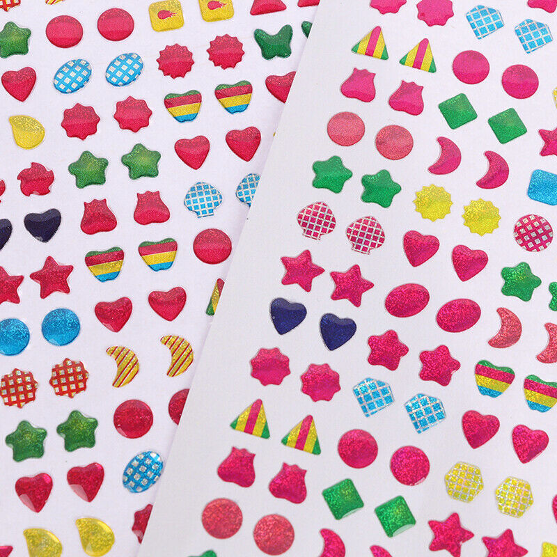 2Sheets Ear Gems Stickers Glitter Ctrystal Makeup Toys Nail Art Craft Sti.l8