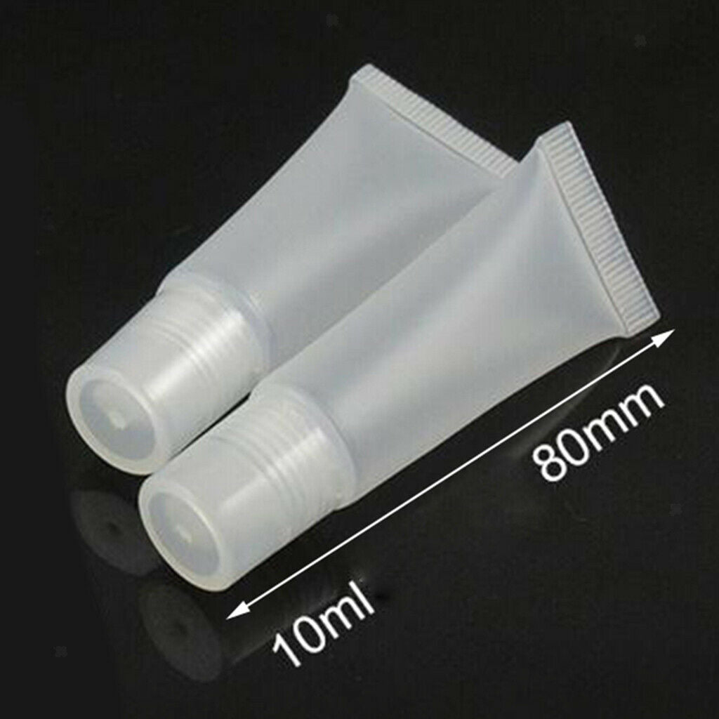 40Pcs 10ml Mini Clear Empty Lip Gloss Balm Container Tube Bottles Vials