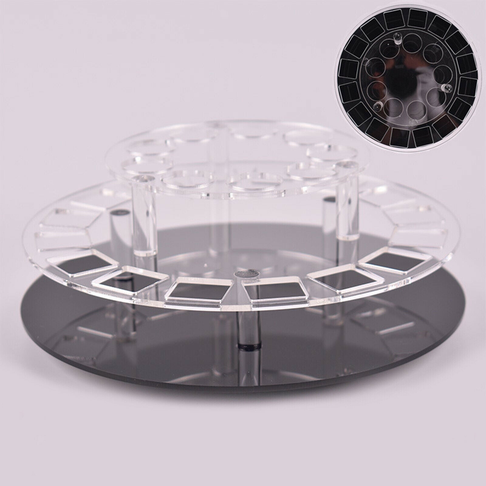 1pc Rotating Lipstick Tower Acrylic Organizer Makeup Box Rack Countertop