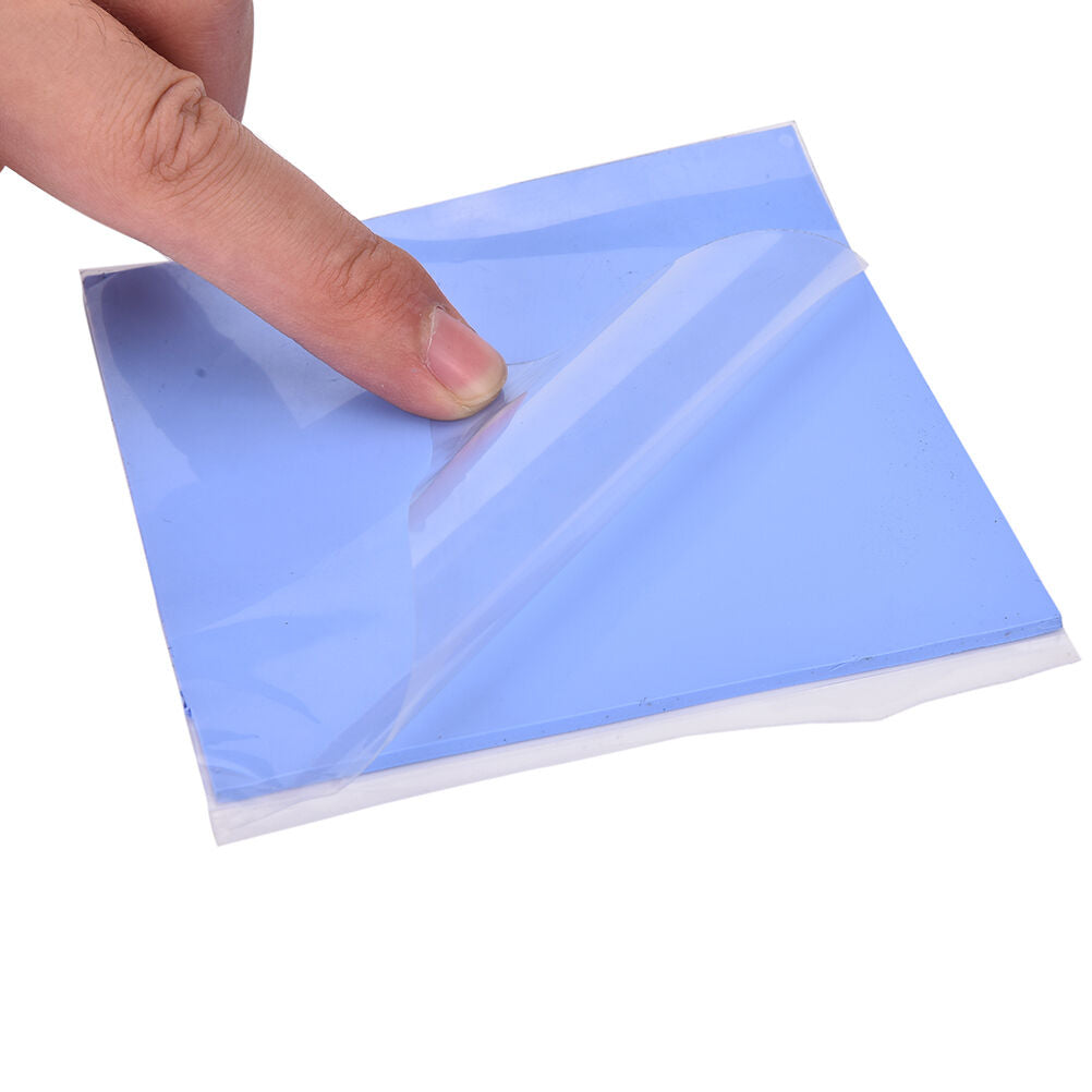 100mmx100mmx2mm Blue Heatsink Cooling Thermal Conductive Silicone Pad Unc.l8