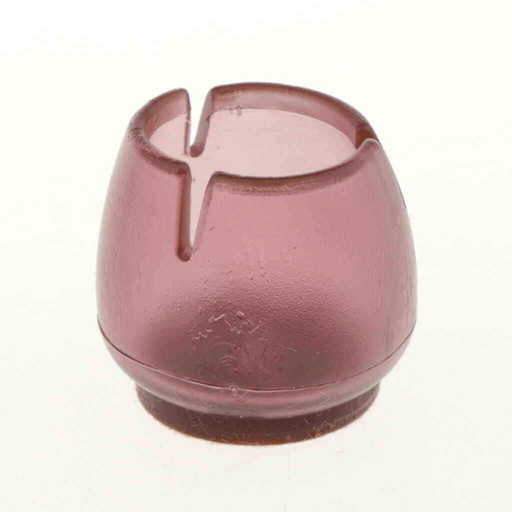 20pcs Anti-slip Round Chair Leg Caps Coffee Silicone Furniture Feet Cups