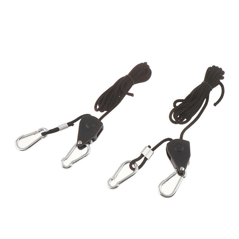 2Pcs 1/8" Adjustable Grow Light Ratchet Rope Hanger For Grow Light Fixtur.l8