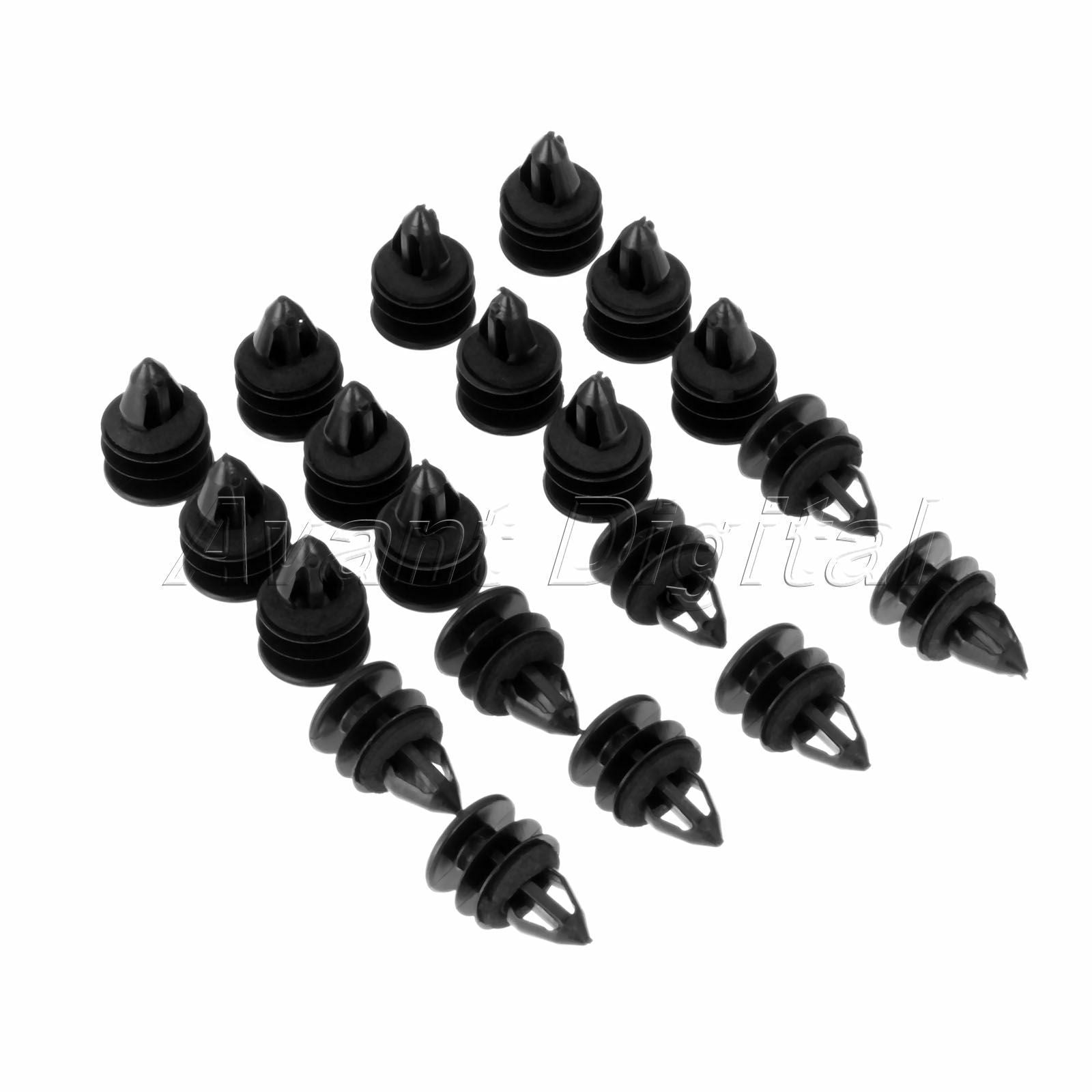 20PC Black Nylon Clips Auto Car For GM Replaces 11519031 Hummer H2 2003-On