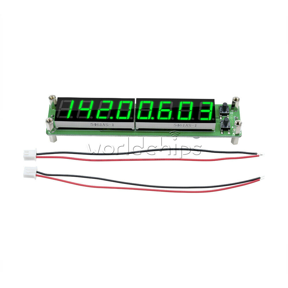 8-Bit Digital Green LED RF Signal Frequency Counter 0.1-60MHz 20MHz~2.4GHz