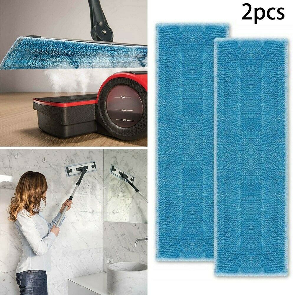 2PCS Washable Reusable Microfibre Mop Cloths For Polti Moppy Steam Engine