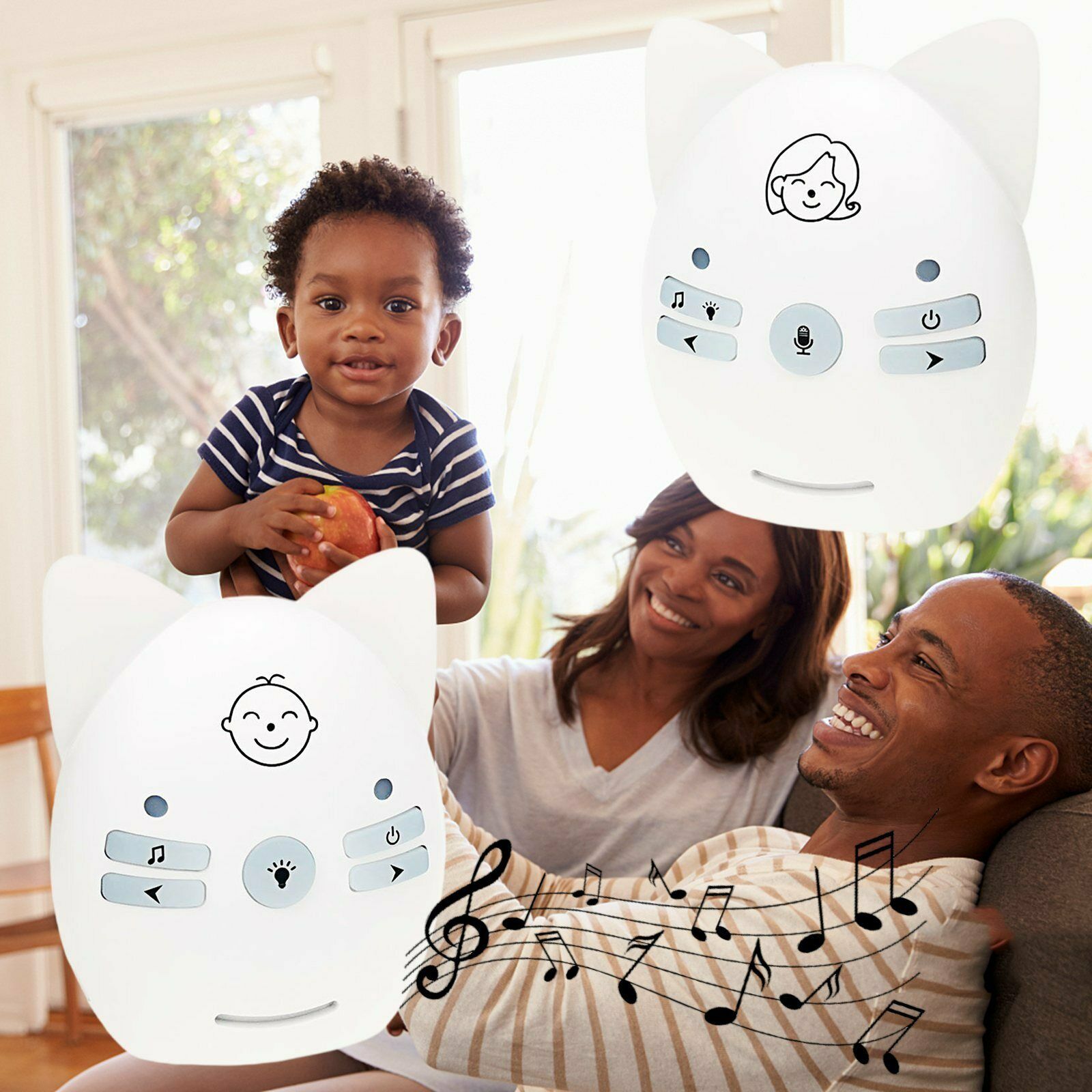 Baby Monitor Digital Audio Crystal Clear Cry Voice AU Plug White AU plug