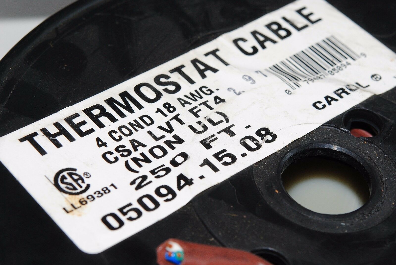 1meter - CAROL 05094.15.08 18AWG 4COND 60ºC 30 Volt  Solid Thermosta Wire