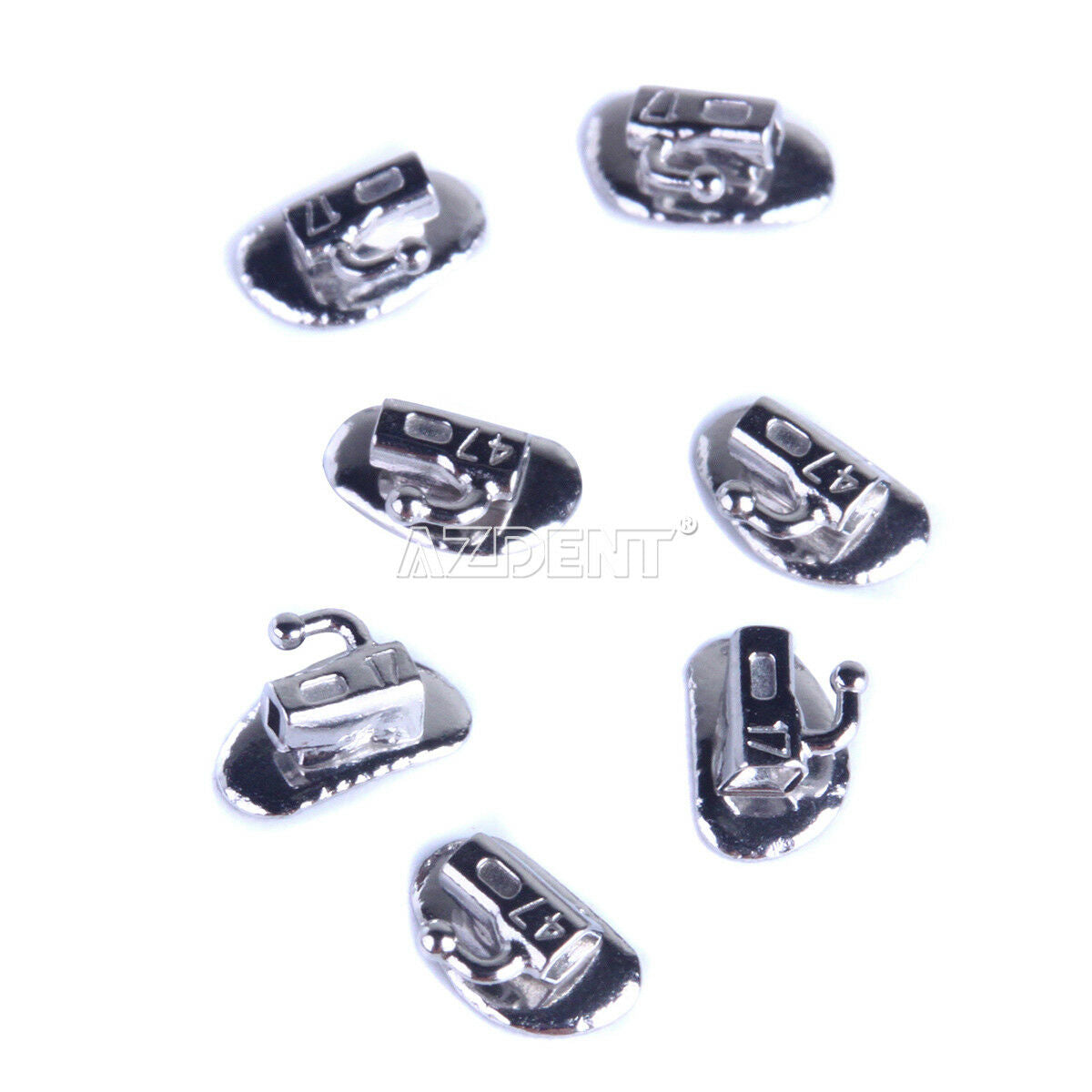 5 X AZDENT Dental Ortho Buccal Tubes 2nd Molar MBT 022 Non-Conv Split Bonding