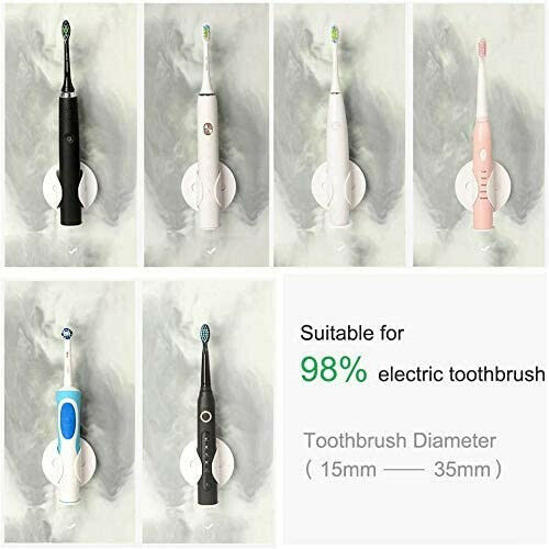 Adhesive Wall Mounted Electric Toothbrush Holder Stand Bathroom Organizer