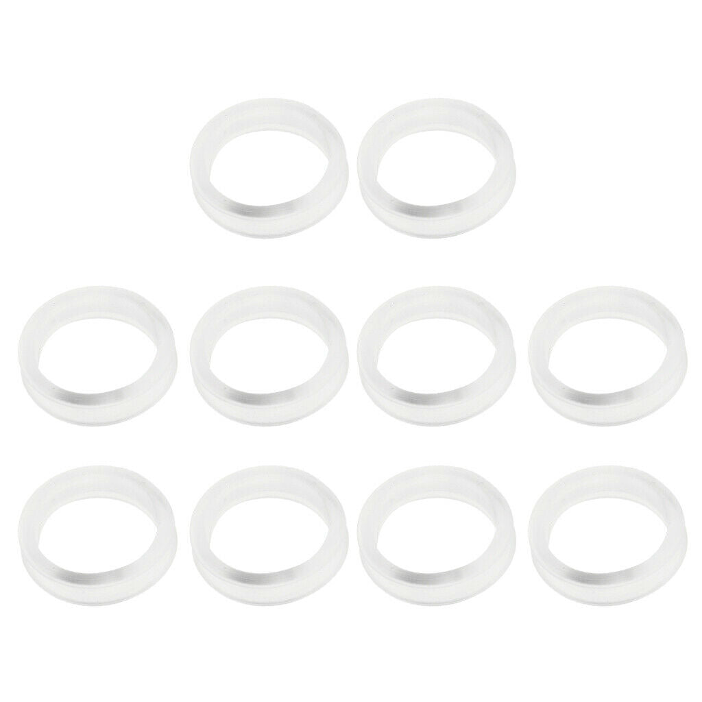 10Pcs Finger Ring Grips Inserts for Barber Hairdressing Shear Scissors Clear