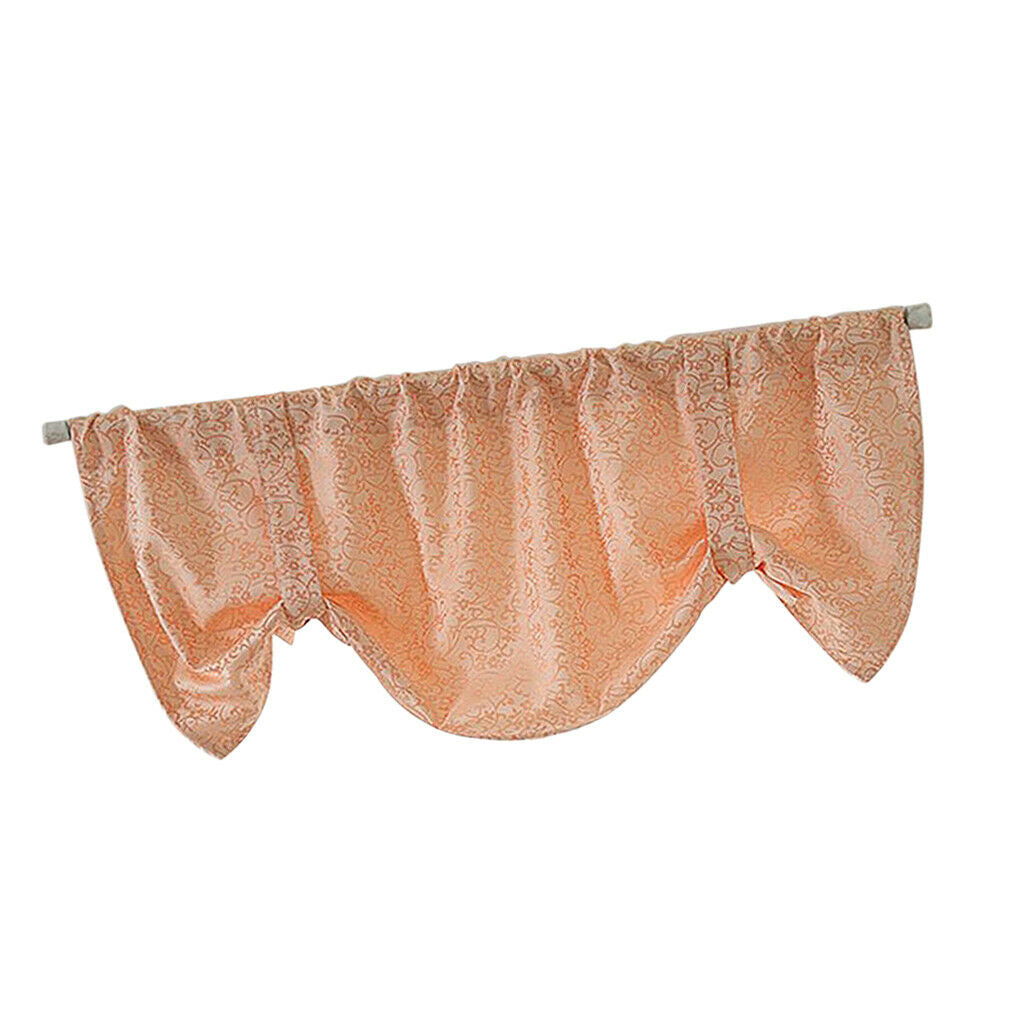132x46cm Decorative Tier Curtain Short Curtain Half Kitchen Valance Pink