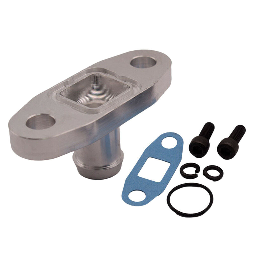 Billet Aluminum Oil Drain Flange Straight for Garrett T3 T4 T04B Adapter new