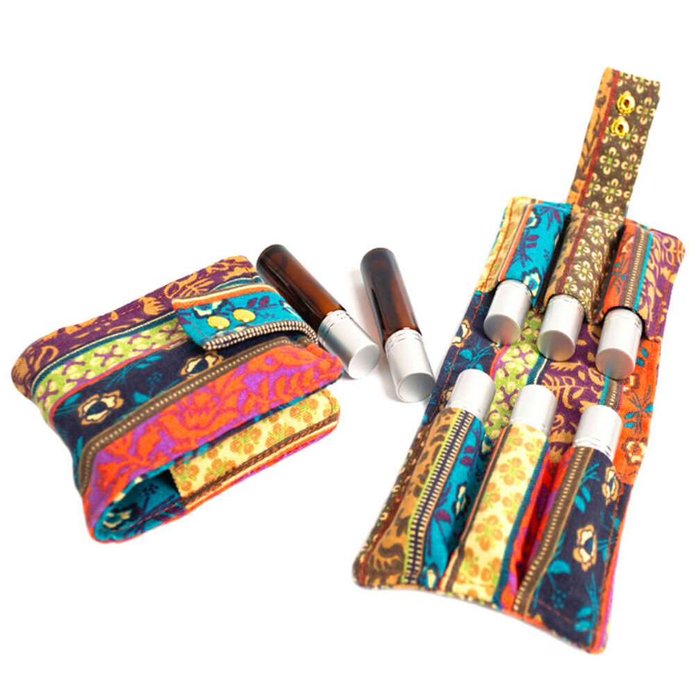 10ml 6 Roller Essential Oil Diffuser Carrying Case Tote Aromatherapy Bag  OBDAU