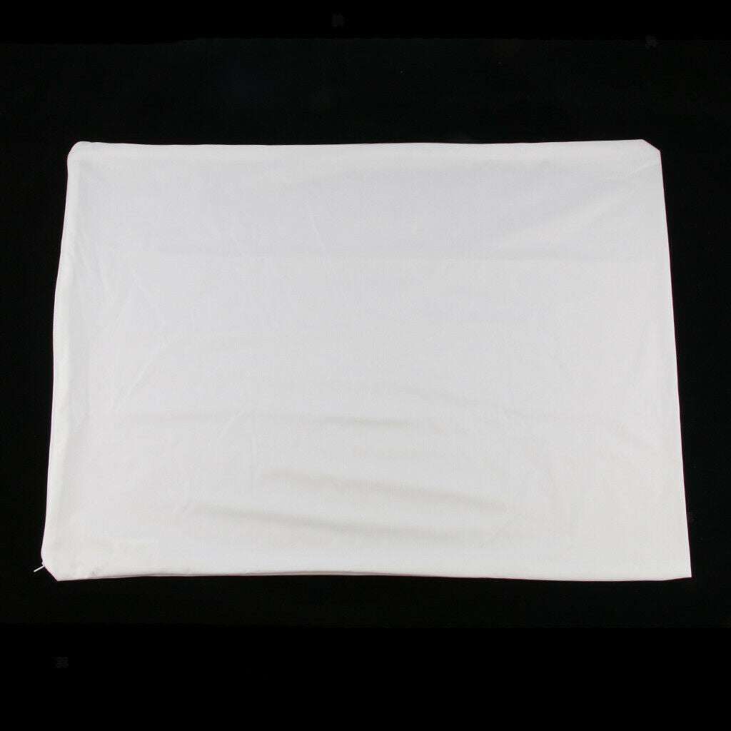 Waterproof Mite-proof Luxury Silky Pillowcases Zipper - White - 48x74cm