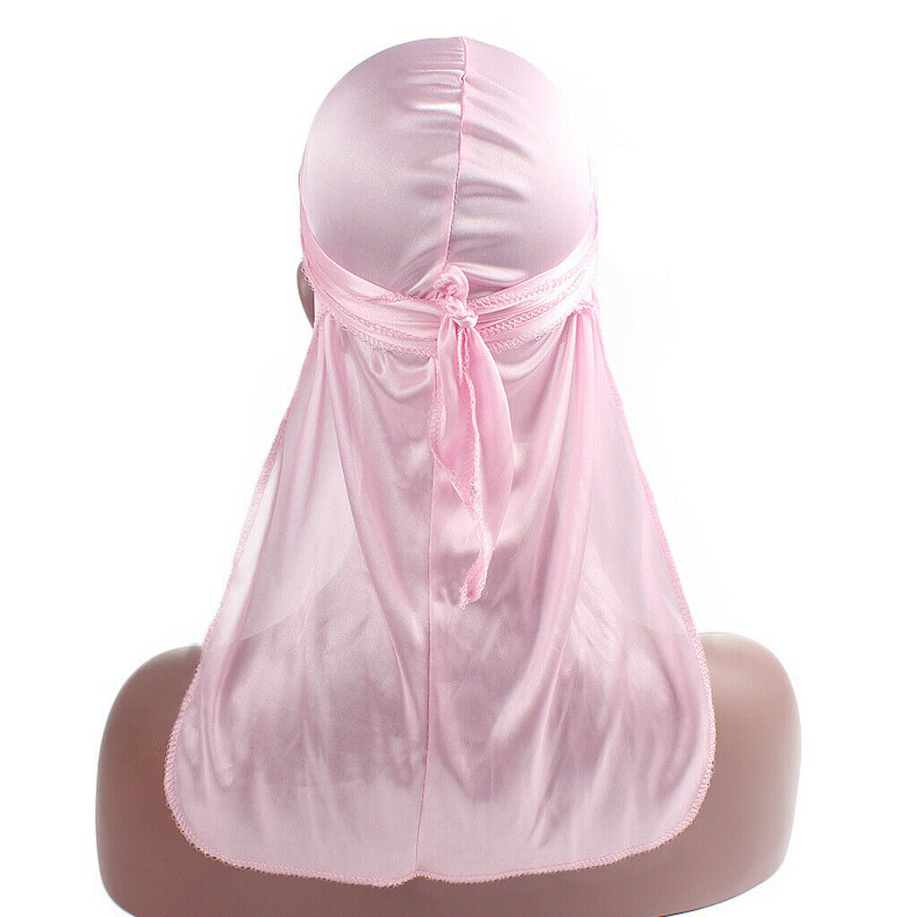 Durag   Headwrap Hair Loss Headscarf Muslim Turban Beanie Headwear Pink