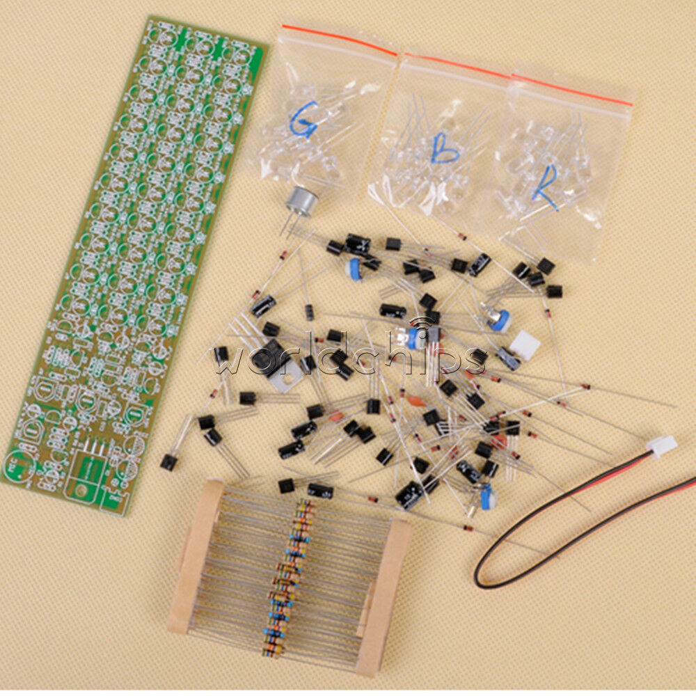DIY Kit Voice Control Level Indicating LED Red/Blue/Green Electronic Production