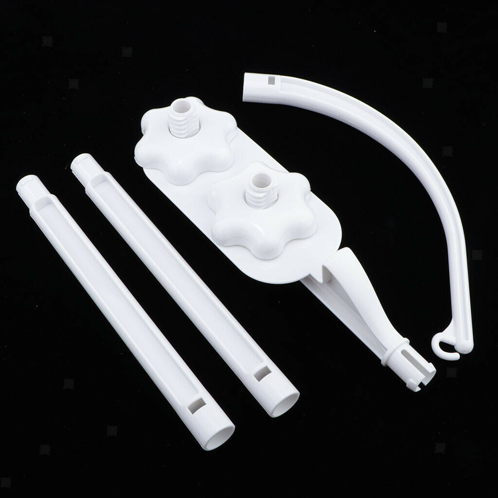 Baby Crib Mobile Musical Bed Bell Toys Hand Ring Star Rotating Bracket 96cm