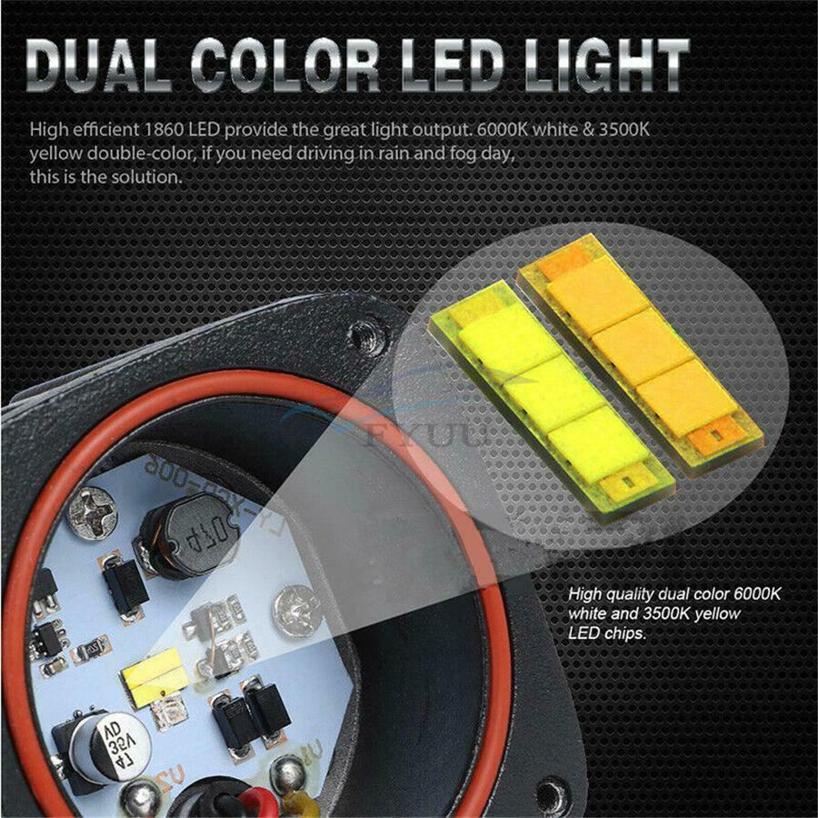 1Pair 20W 10-30V Waterproof 8D HD Lens LED Work Driving Light For Car Truck Boat