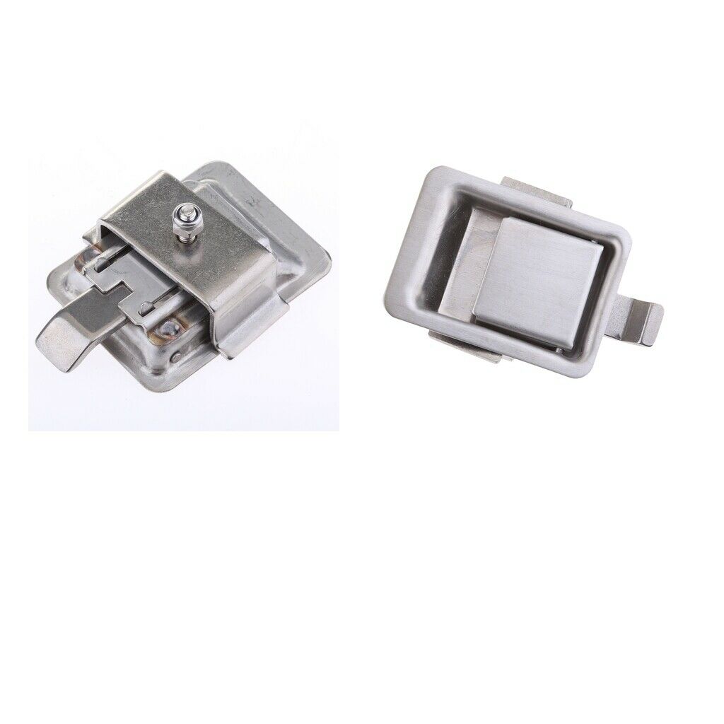 2pcs Stainless Steel Flush Paddle Latch Single Point Latch Rust Resistant