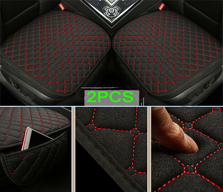 2X High-grade Linen Cushion Breathable Heat Absorption for Car SUV Front Seat