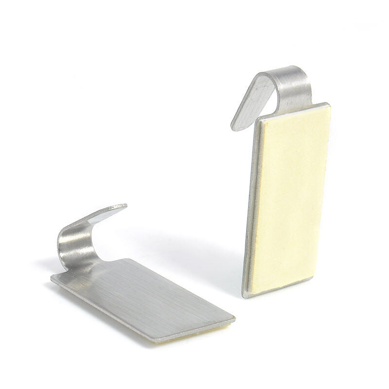6 pcs Wall Door Stainless Steel Stick Holder Adhesive Kitchen Hook Hanger CHI