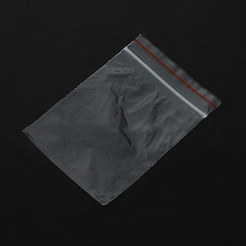 100 Pcs 5x7cm Jewelry  Zip Reclosable Plastic Poly Clear Bags Little