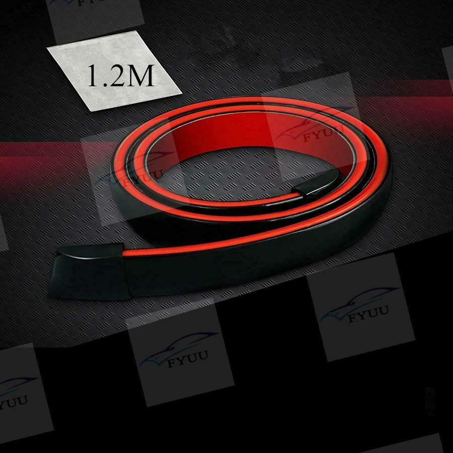 1.2m 3.9ft Universal Glossy Black LED Trunk Roof Car Spoiler Lip Tail Wing Lid