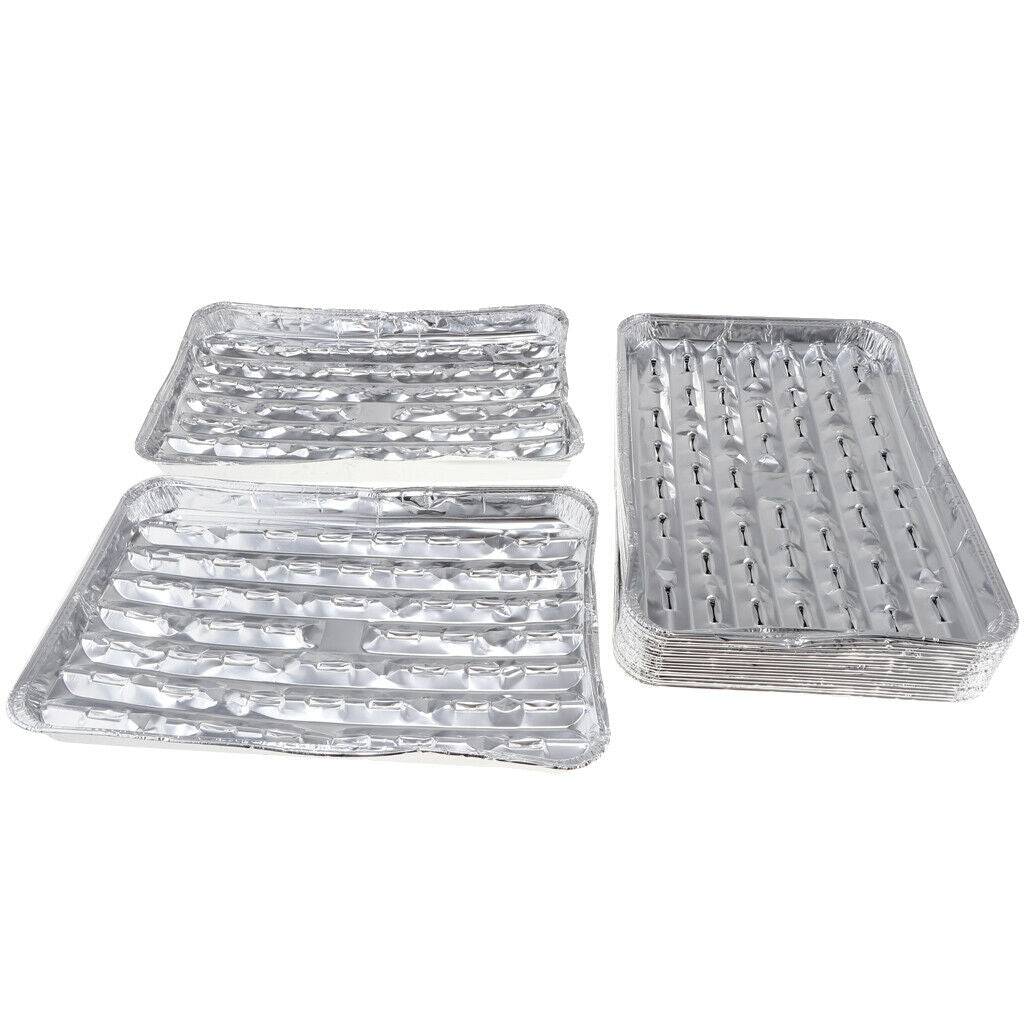 40x Disposable Aluminum Foil Pan Grilling Trays Cake Baking Plate Picnic