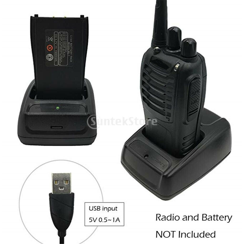 Desktop USB Charger Adapter for   BF 888S 777S 666s Walkie-Talkie