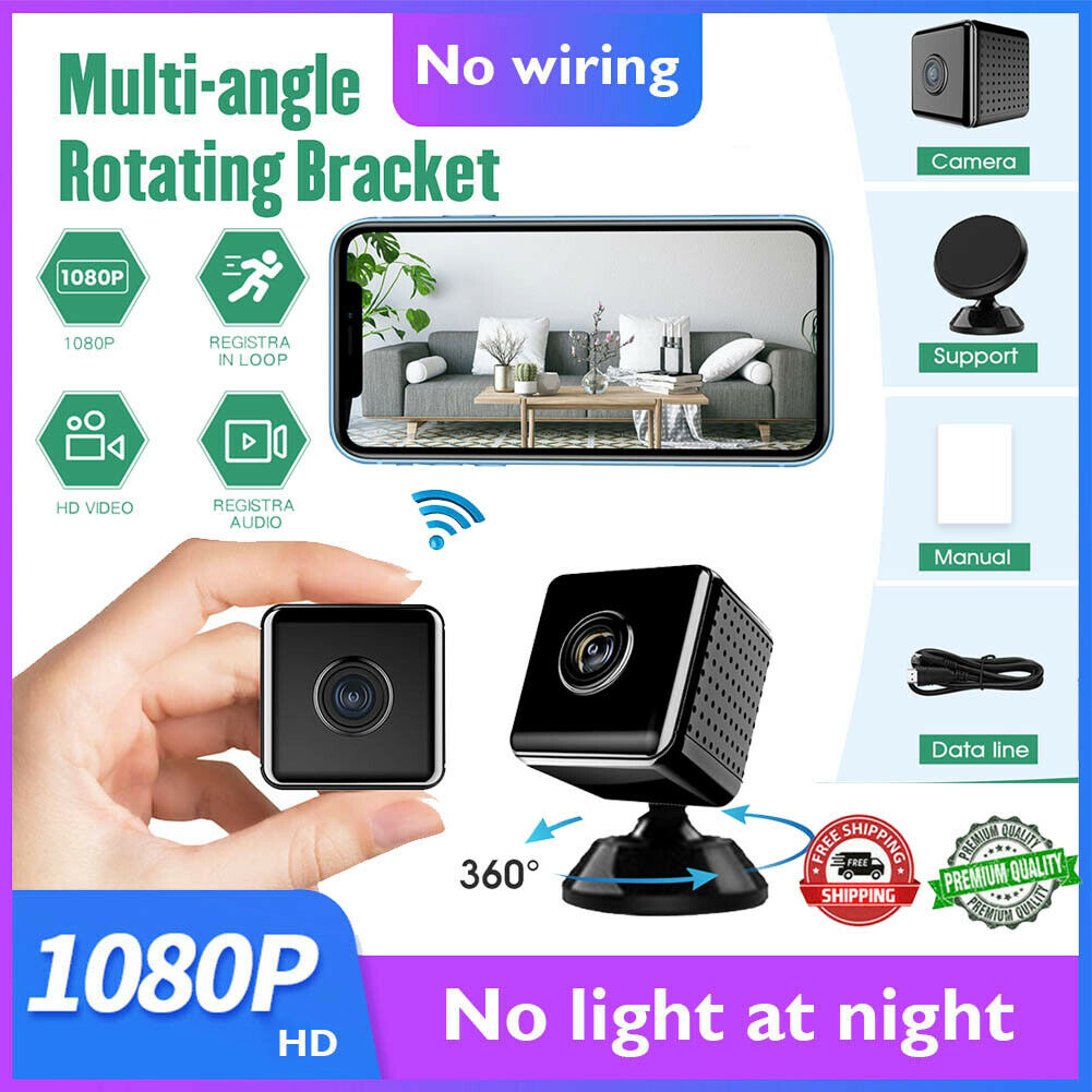 W10 WiFi Mini Camera 1080P HD Night Vision Security Cam Voice Video Recorder