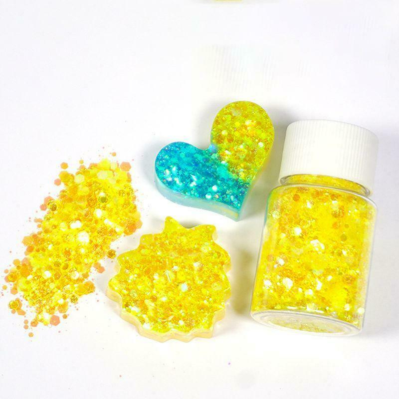 6 Pcs/set Glitter Filling Material Epoxy Filler Decoration Ornaments DIY Tool