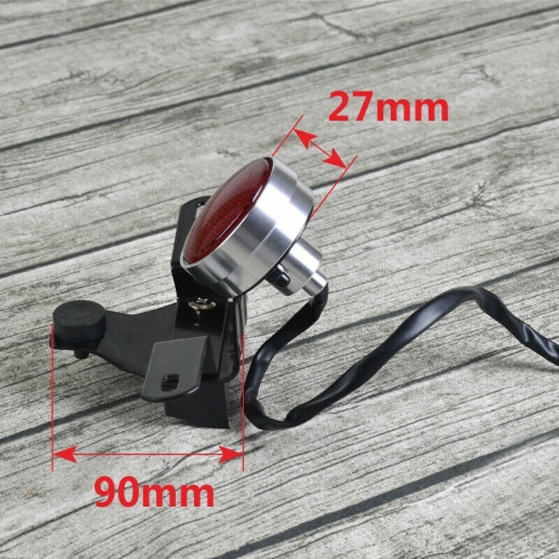 Retro Motorcycle Bike LED Rear Brake License Plate Turn Signal Stop Tail Light