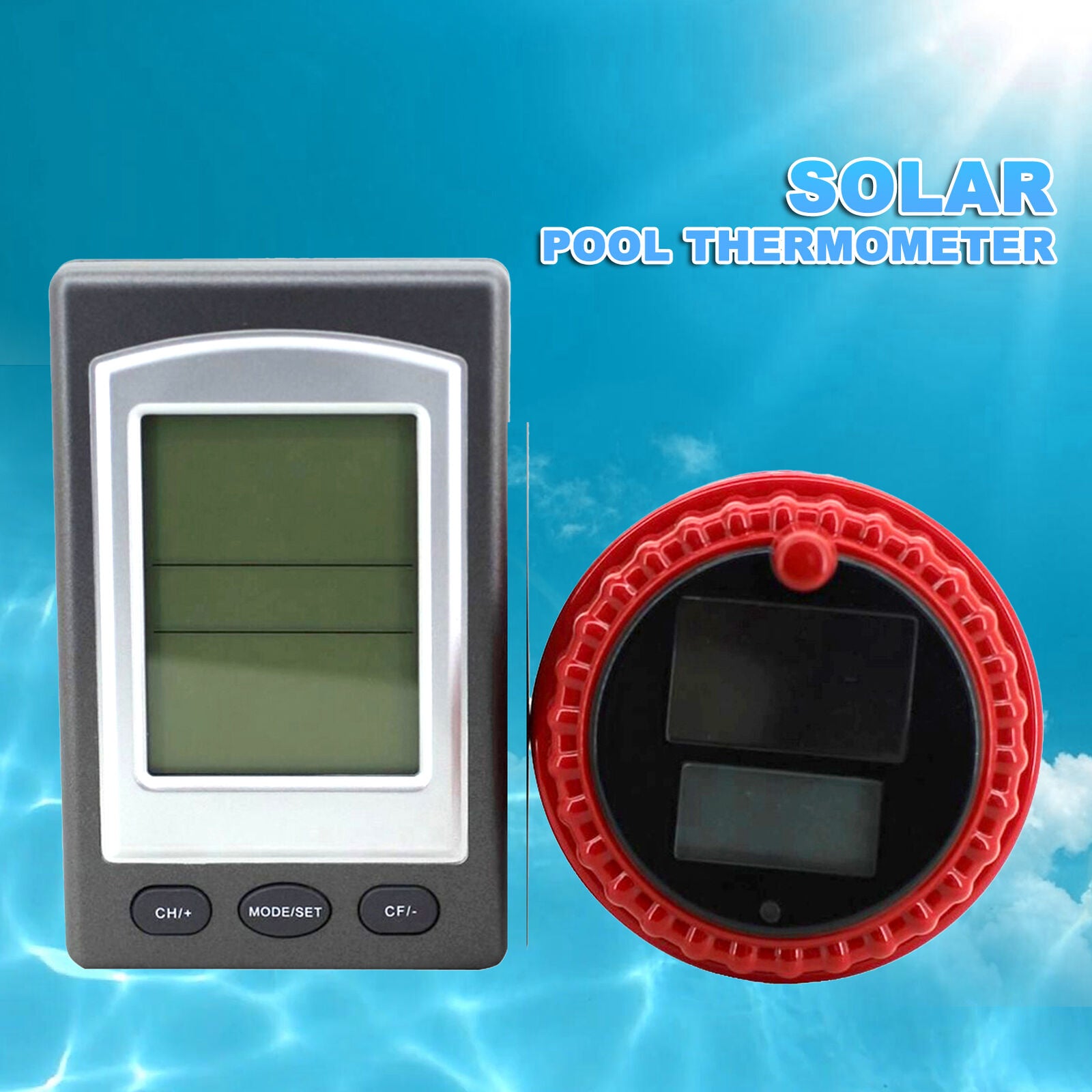 Thermometer Solar Long Life Span Plastic Fashion for Hot Tubs
