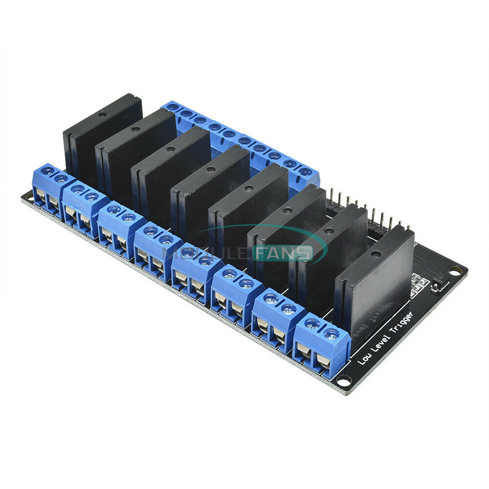 2A 5V 250V 8-Channel Low Level Trigger Solid State Relay Module +Fuse Arduino