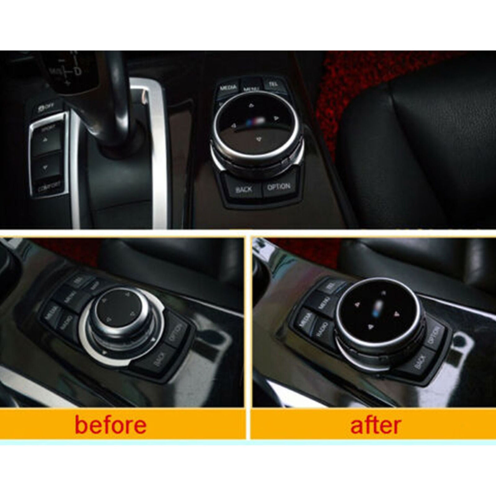 Replacement Bigger X STY Multimedia Knob Cover IDRIVE Button For BMW F10/F20/F30
