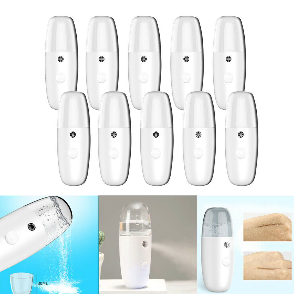 10 Packs Facial Mister Moisturizing Nano Ultra Fine Sprayer Steamer White