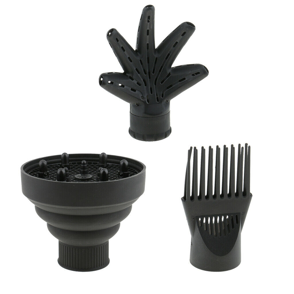 3x Professional Hairdressing Salon Hair Dryer Diffuser Wind Blow Cover Comb