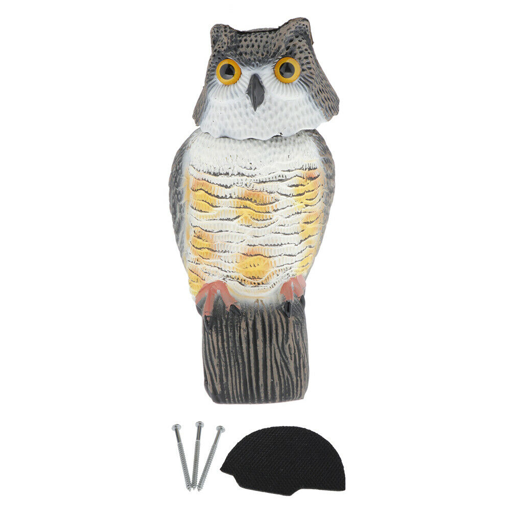Vivid Owl Decoy Weed Pest Control Pigeon Scarer Garden Repeller Scarecrow A