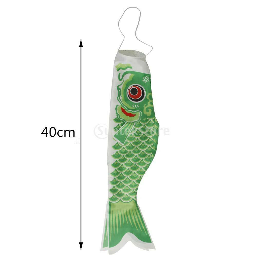 2x Japanese Windsock Carp Flag Koi Nobori Koinobori Streamer Home Plaza