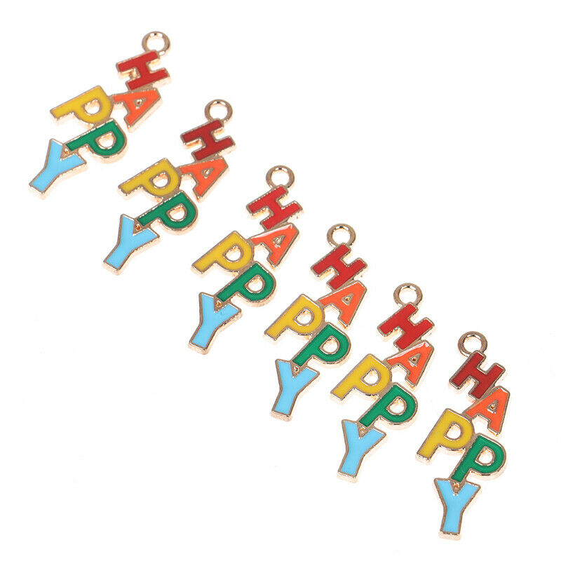 10pcs Happy Style Enamel Charm For Jewelry Fashion Earring Charm Necklace ChaSJ