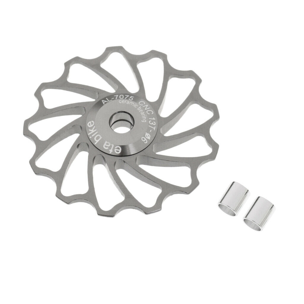 13T Bicycle Ceramic Bearing Jockey Wheel Pulley Bike Rear Derailleur Grey