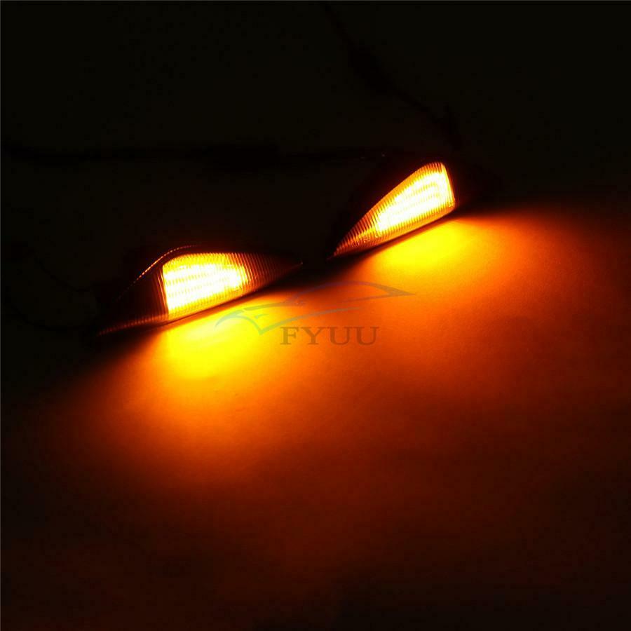 2PCS LED Amber Smoked Side Sign Light For BMW X5 X6 X3 E70 E71 E72 F25 2007-2013
