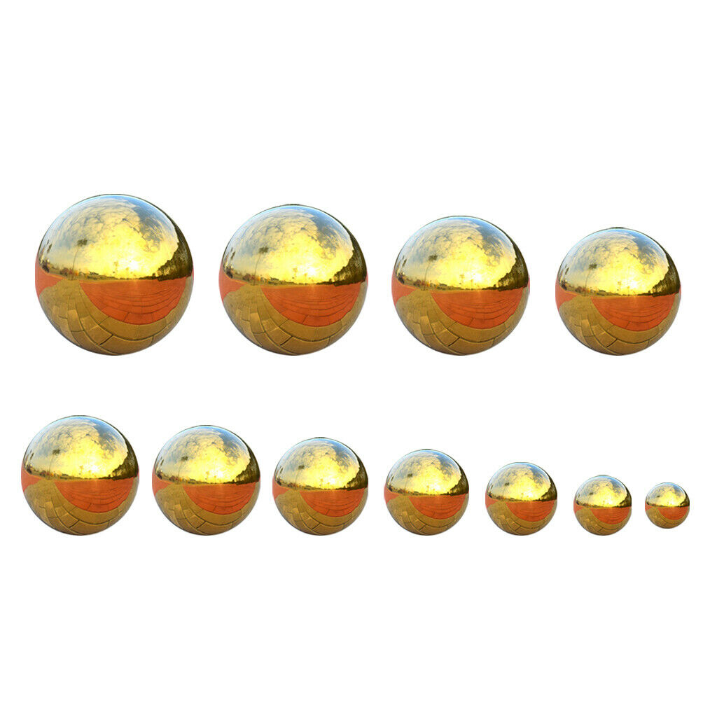 76MM STAINLESS HOLLOW BALL MIRROR SHINY SPHERE GAZING BALL GARDENS ORNAMENT