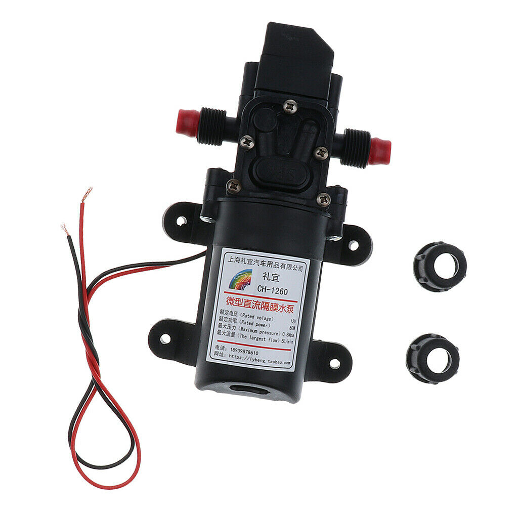 5L/min Electric Water Pump - High Pressure Diaphragm Water Pump Sprayer - Car