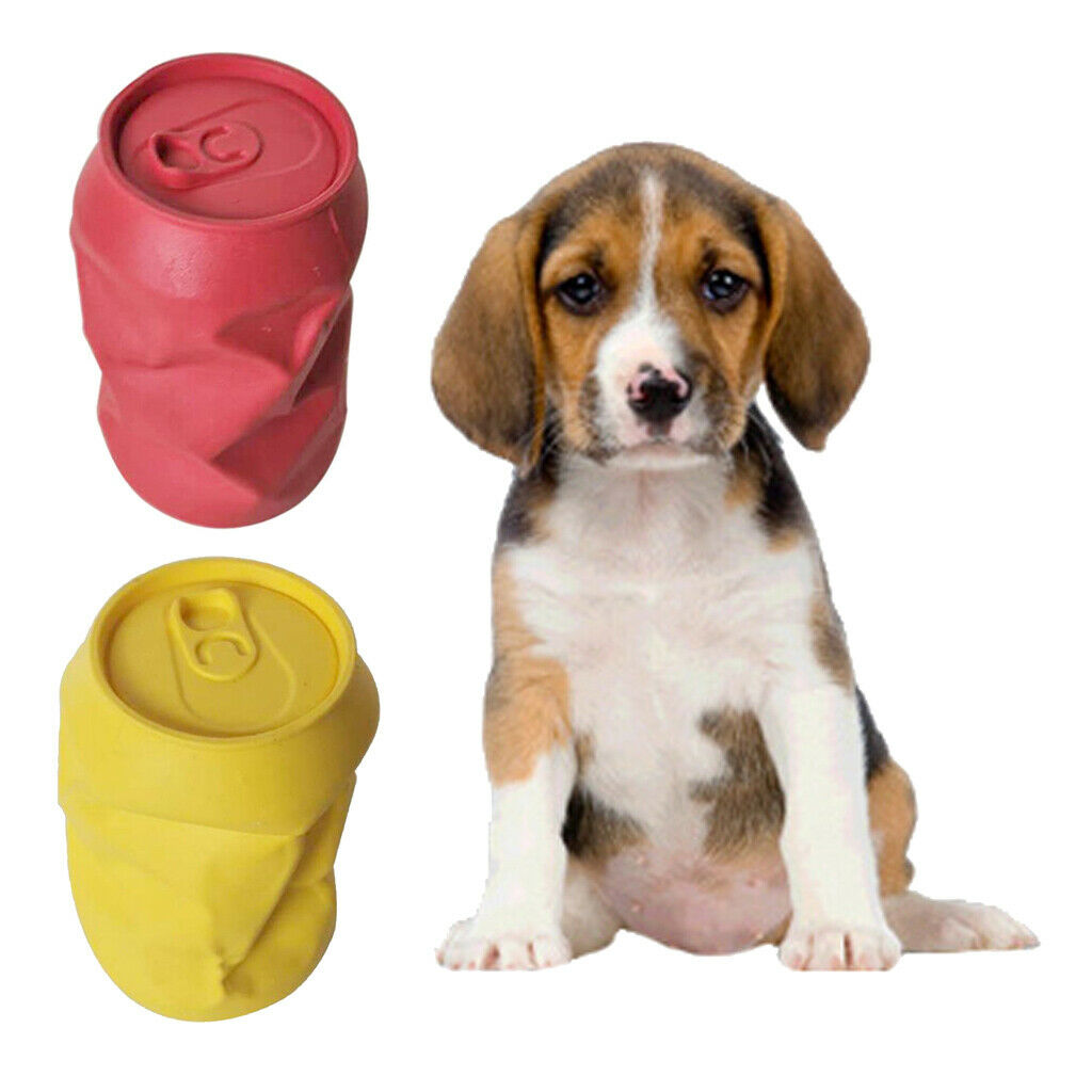 Cans Shape Pet Chew Bite Toys Dog Teething Clean Toys For Dogs Puppy Red
